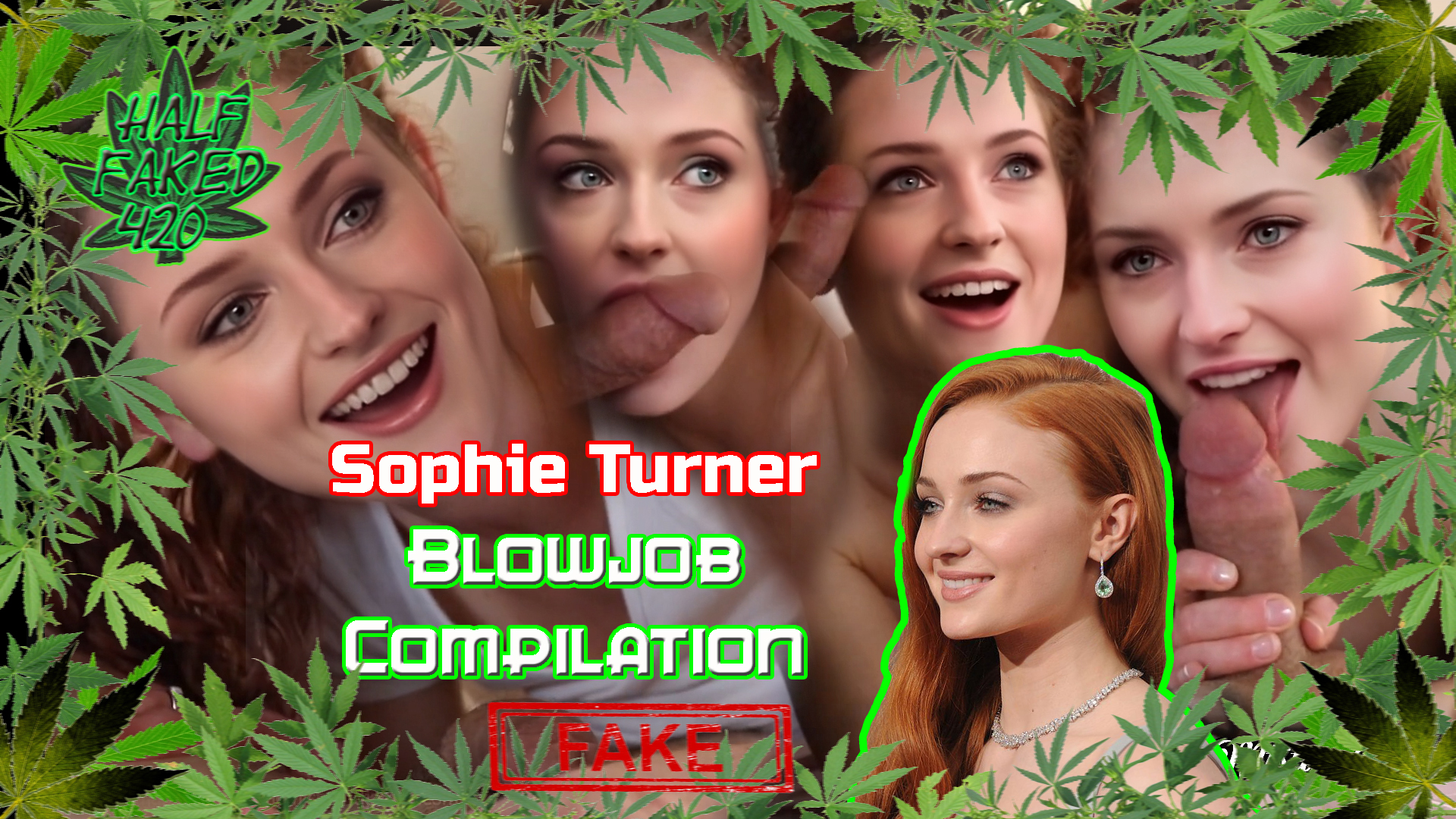 Sophie Turner - Blowjob Compilation | FAKE